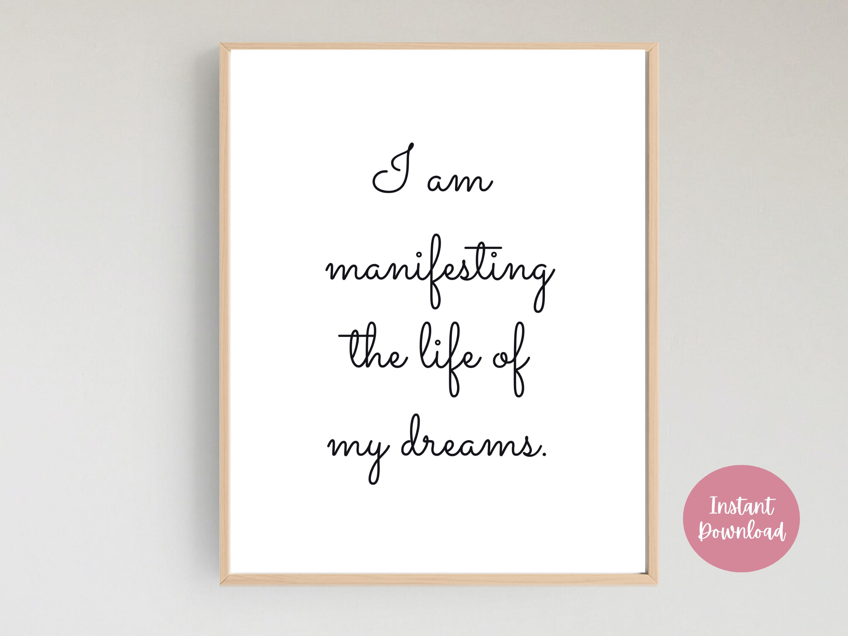 Dream Life Poster Printable Wall Art