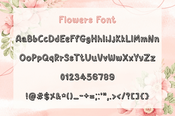 Flowers Font - Preview 1