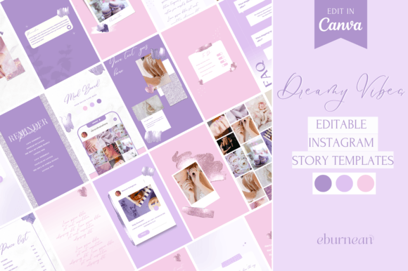 Pink Purple Instagram Story Templates Graphics