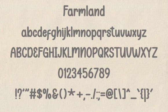 Farmland Font PNG with transparent background - Preview 4