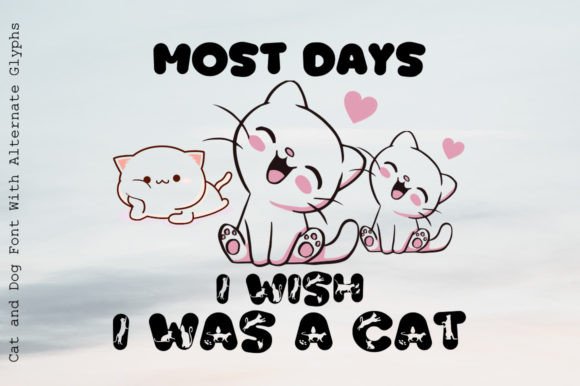 Cat and Dog Font - Preview 2