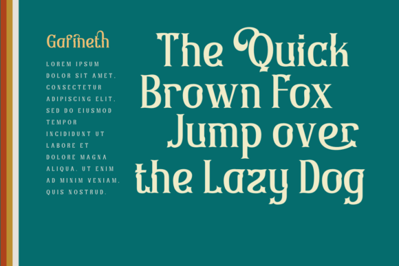 Gafineth Font - Preview 1