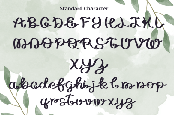 Green Topaz Font PNG with transparent background - Preview 1