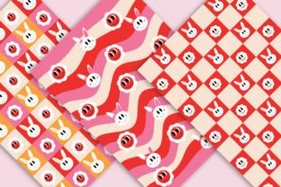 Groovy Retro Rabbit Digital Paper Graphic by Nam Tiwa · Creative Fabrica