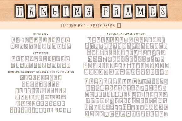 Hanging Frames Font - Preview 1
