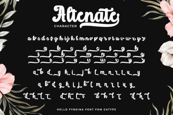 Hello Fyndina Font PNG with transparent background - Preview 6