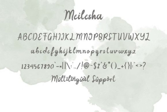 Meilesha Font font preview - 5