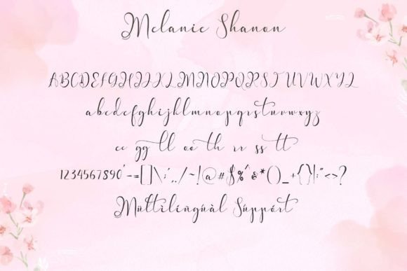 Melanie Shanon Font PNG with transparent background - Preview 5