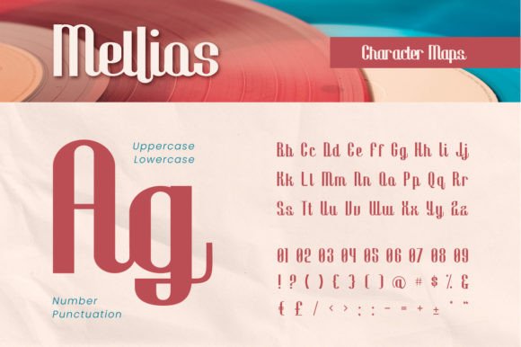 Mellios Font PNG with transparent background - Preview 1