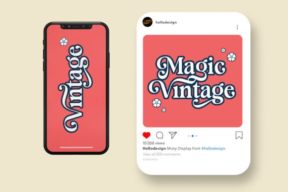 Misty Display Font PNG with transparent background - Preview 2