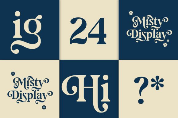 Misty Display Font PNG with transparent background - Preview 3