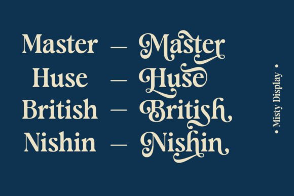 Misty Display Font PNG with transparent background - Preview 5