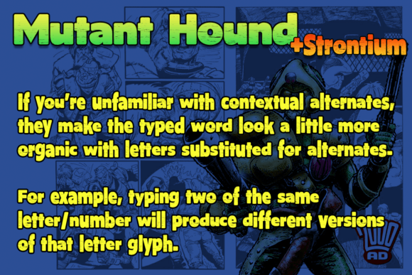 Mutant Hound Font PNG with transparent background - Preview 2