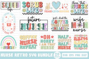 Nurse Retro SVG Bundle Graphic by Moslem Graphics · Creative Fabrica