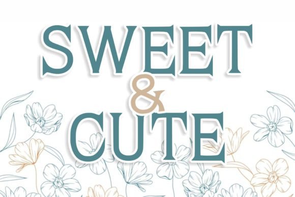 Queen Flowers Font PNG with transparent background - Preview 2