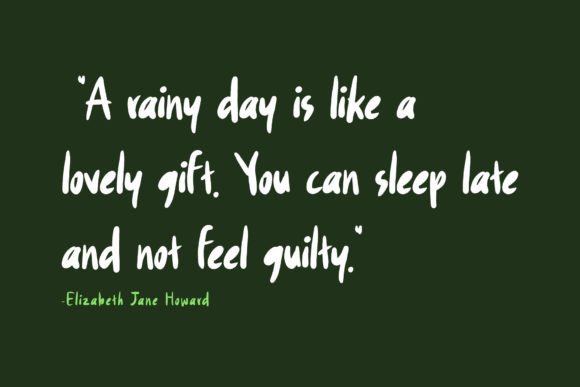 Rainys Font PNG with transparent background - Preview 4