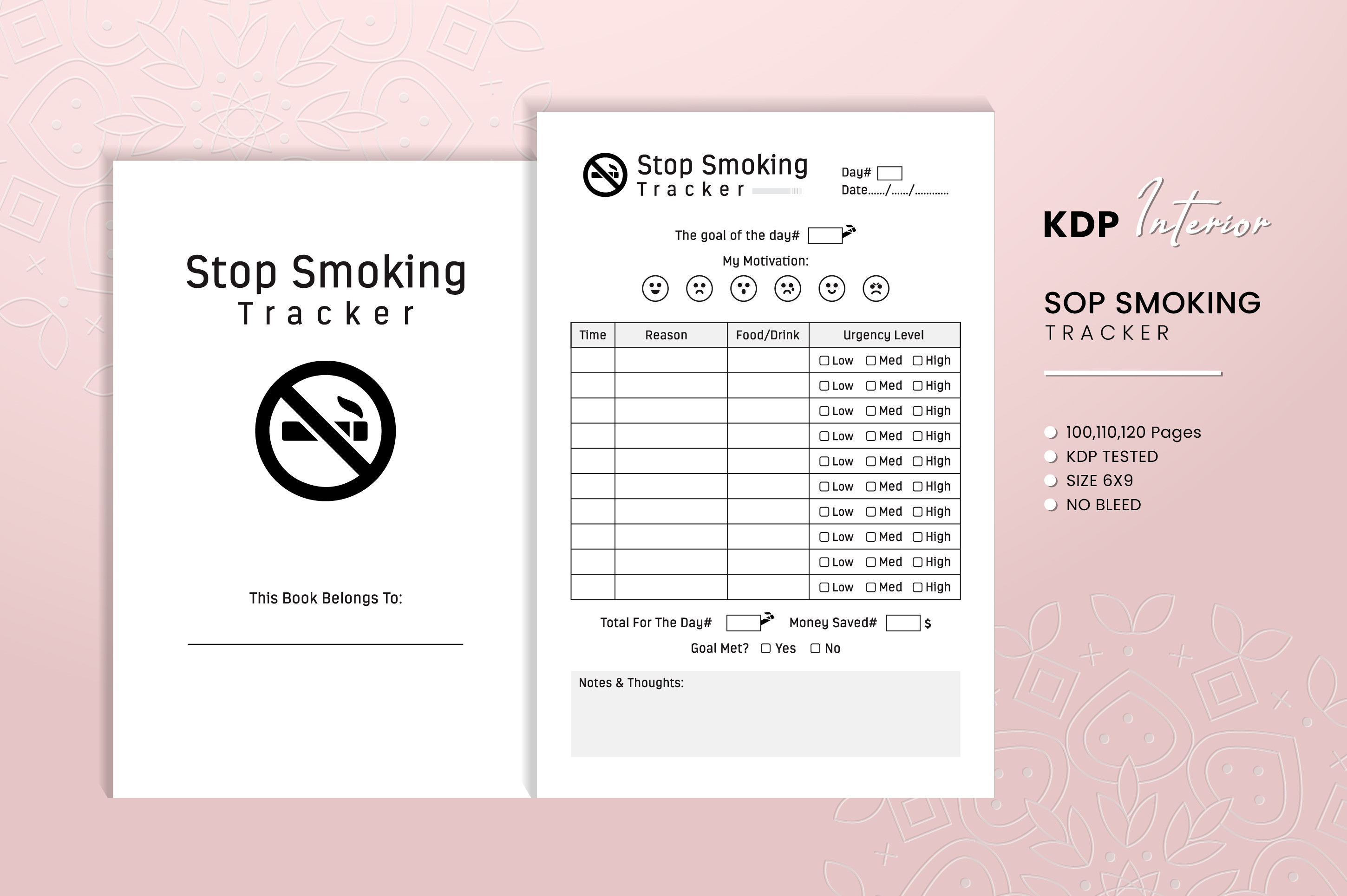 tobacco tracker Quit Smoking Tracker: A 6x9 Logbook that tracks cigarette goals, number of cigarettes smoked, mood level and food intake. Perfect for quitting smoking!: Smoking, Quit: 9798584826994 Books Cigarette Counter and Tracker 