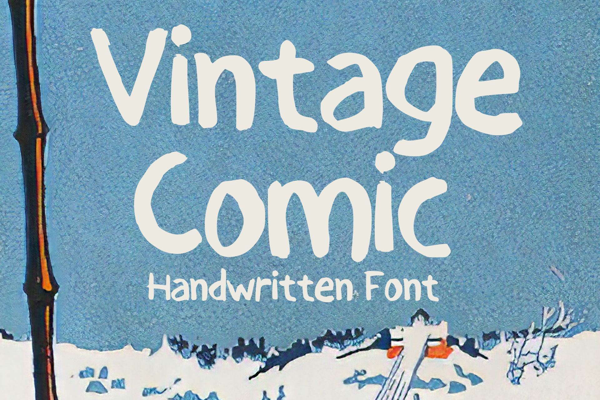 Vintage Comic preview, mid-century comic book lettering style