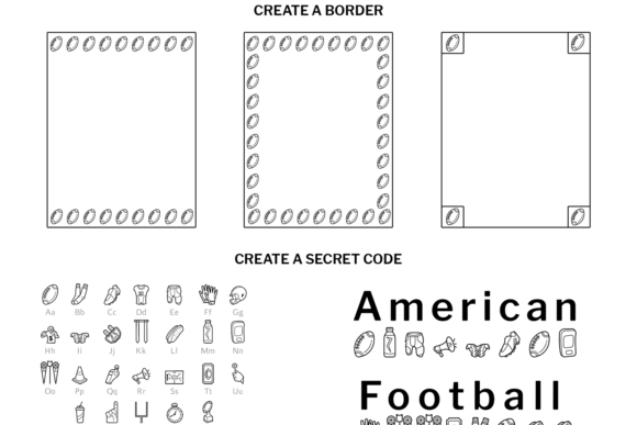 American Football Doodle Font - Preview 5