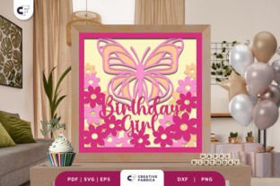 Birthday Butterfly 3D Shadow Box SVG · Creative Fabrica