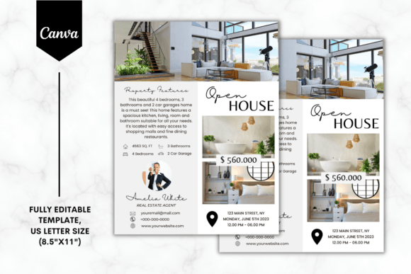 Custom Open House Flyer Canva Template 3