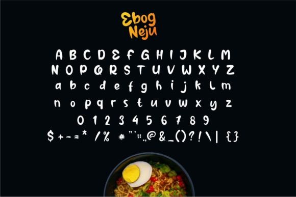 Ebog Neju Font PNG with transparent background - Preview 3