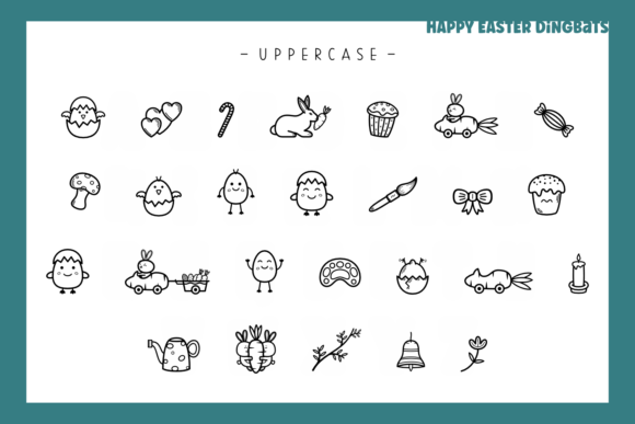 Happy Easter Dingbats Font - Preview 2