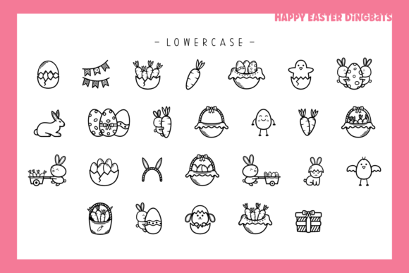 Happy Easter Dingbats Font - Preview 3