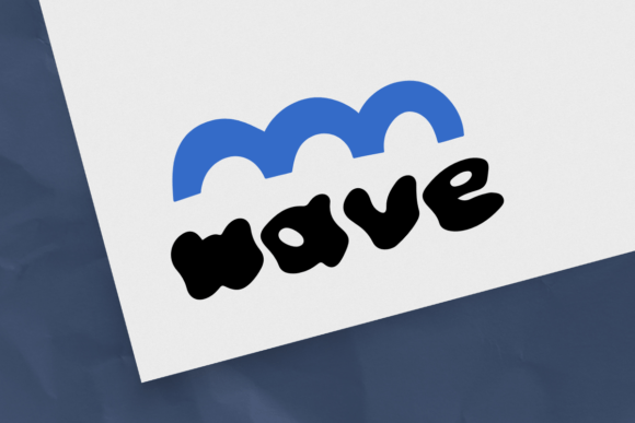 Ocean Waves Font PNG with transparent background - Preview 3