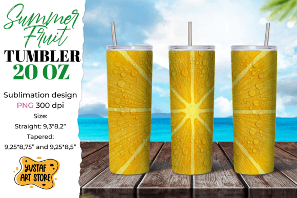 Summer Tumbler Sublimation/Orange Tumble Graphic Print Templates By Yustaf Art Store