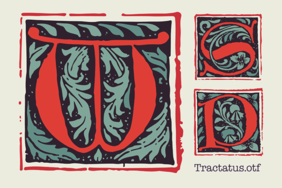 Preview specimen of Tractatus blackletter font