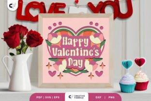 Valentines Flower 3D Shadow Box SVG · Creative Fabrica
