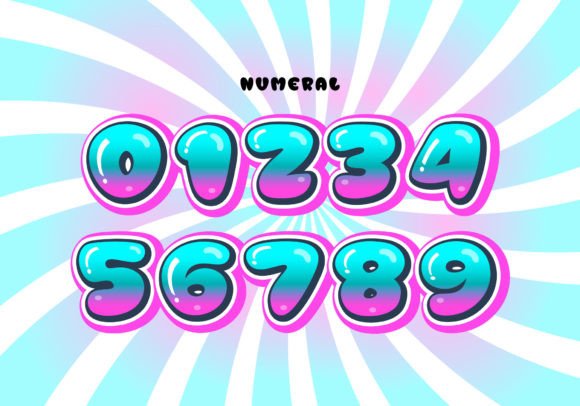 Bubble Pink Blue Font - Preview 3