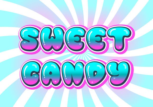 Bubble Pink Blue Font - Preview 5