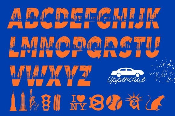 I Love New York Font PNG with transparent background - Preview 1