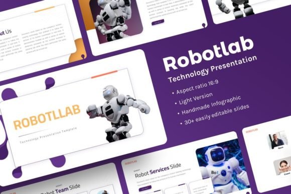 Preview of Robotlab Technology Presentation technology presentation template