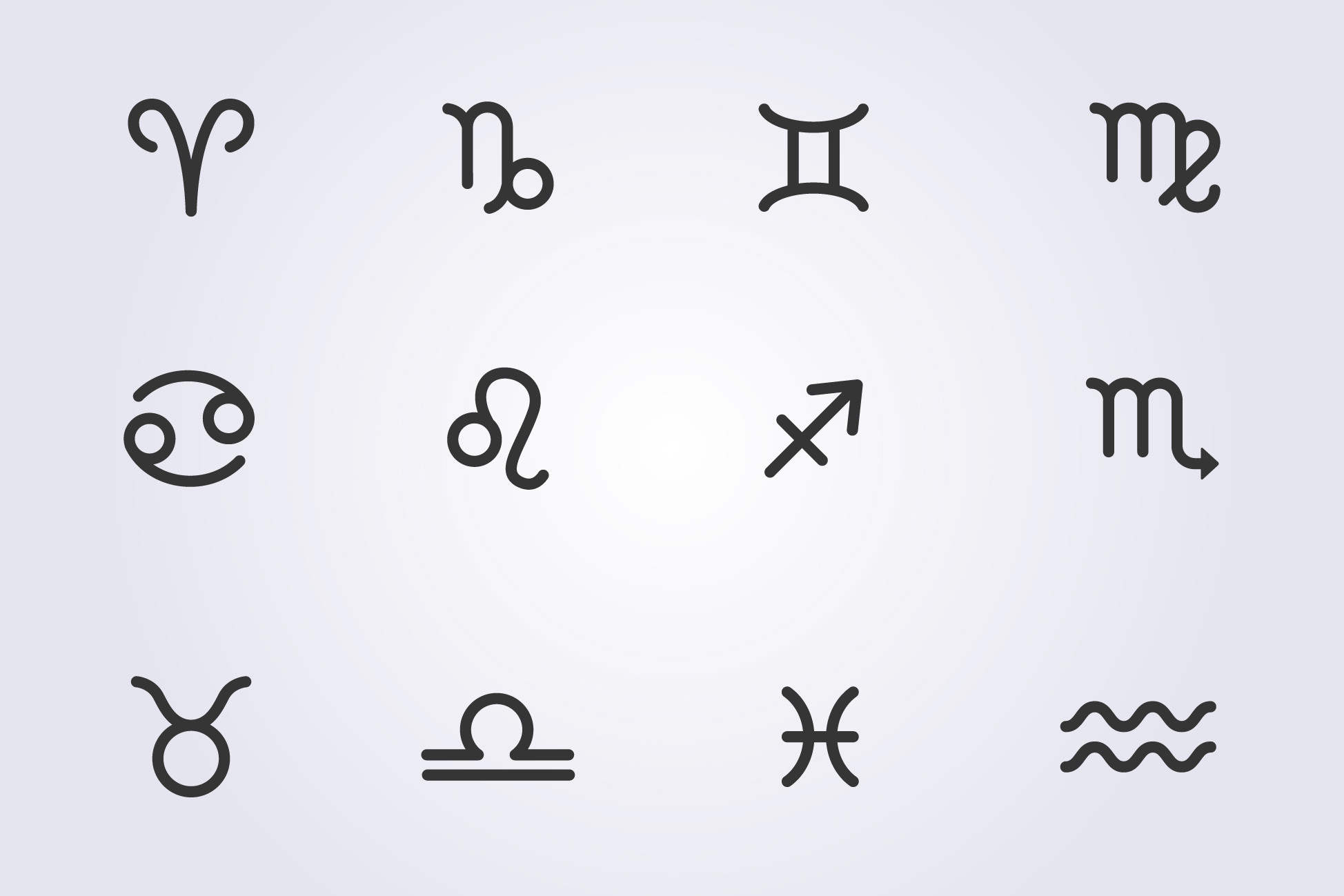 Set of zodiac signs vector illustrtaion