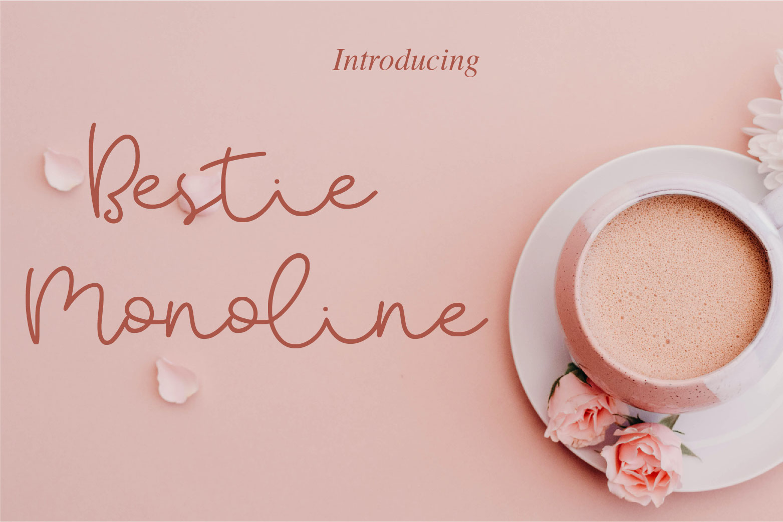 Bestie Monoline Script preview, friendly monoline script font for card labels
