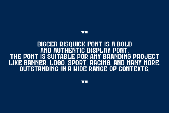 Bigcer Risquick Font - Preview 4