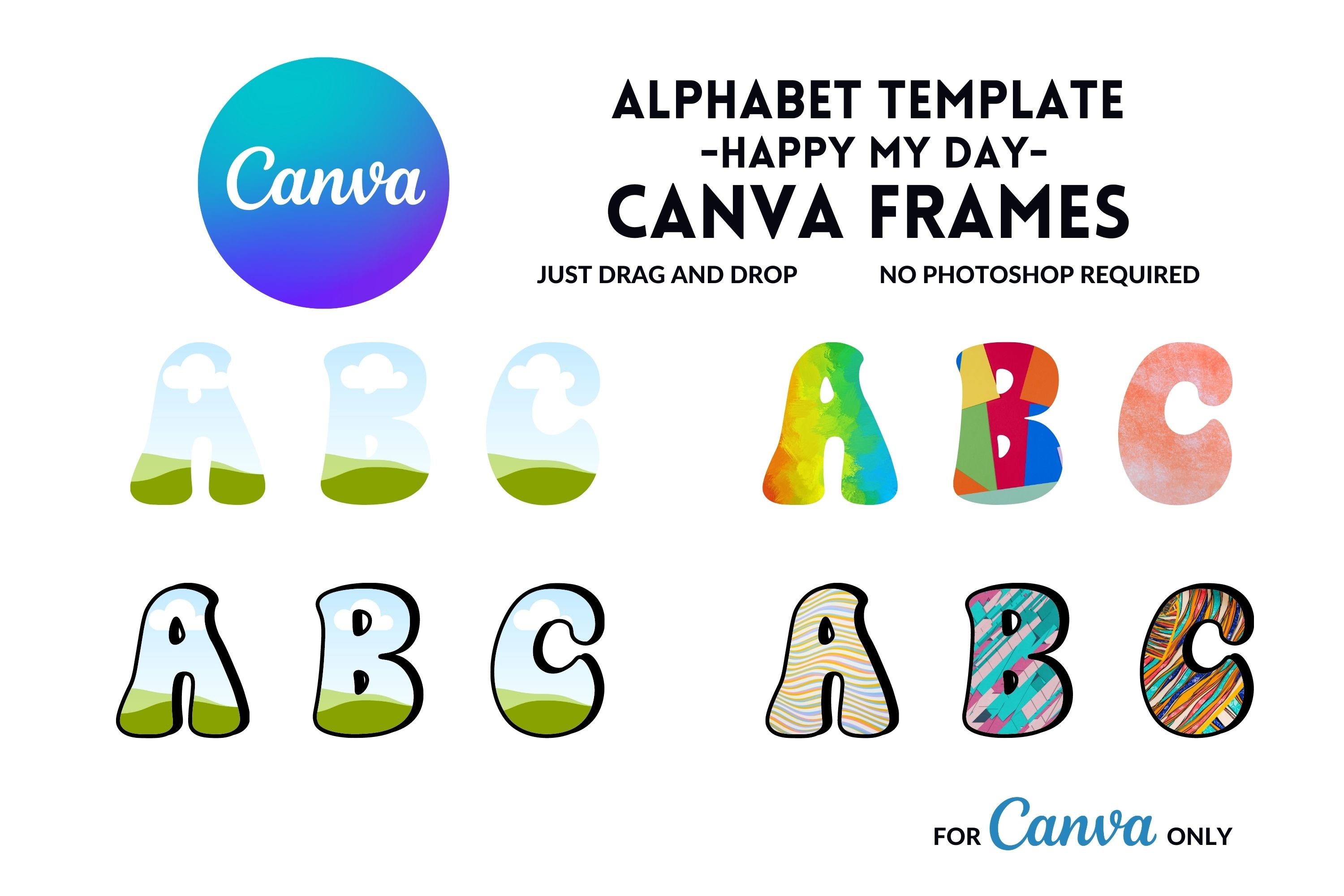 Canva Frame Alphabet, Canva Frame Letter
