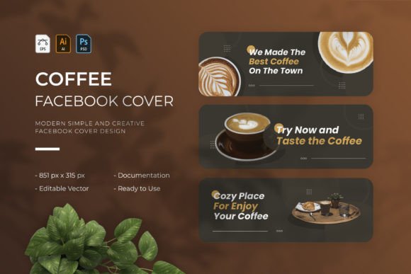 Preview of Coffee - Facebook Cover coffee shop social media template