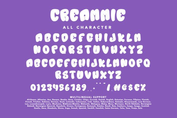 Creammie Font PNG with transparent background - Preview 1