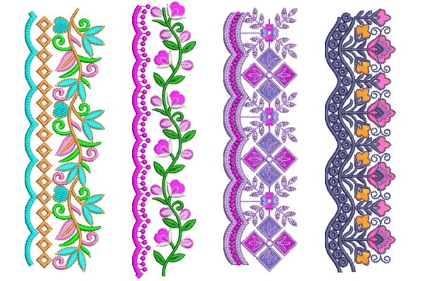Intricate Floral Border Set