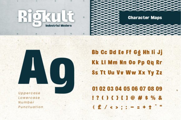 Rigkult Font PNG with transparent background - Preview 1