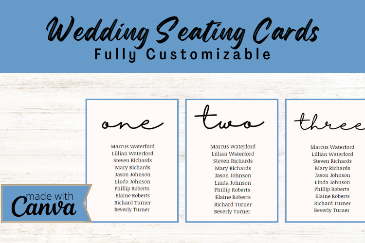 Wedding Seating Cards - Simple
