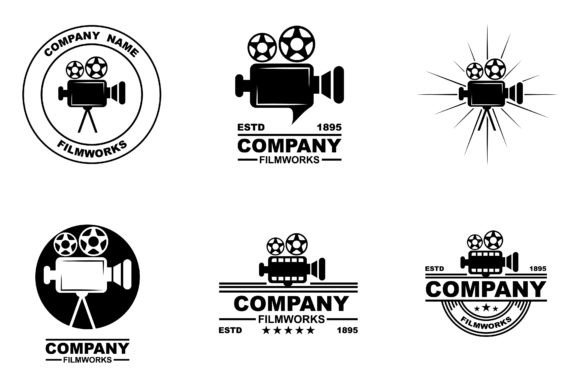 Set of Vintage Camera Video Logo Image Grafik Logos Von Acillia eggi saputri