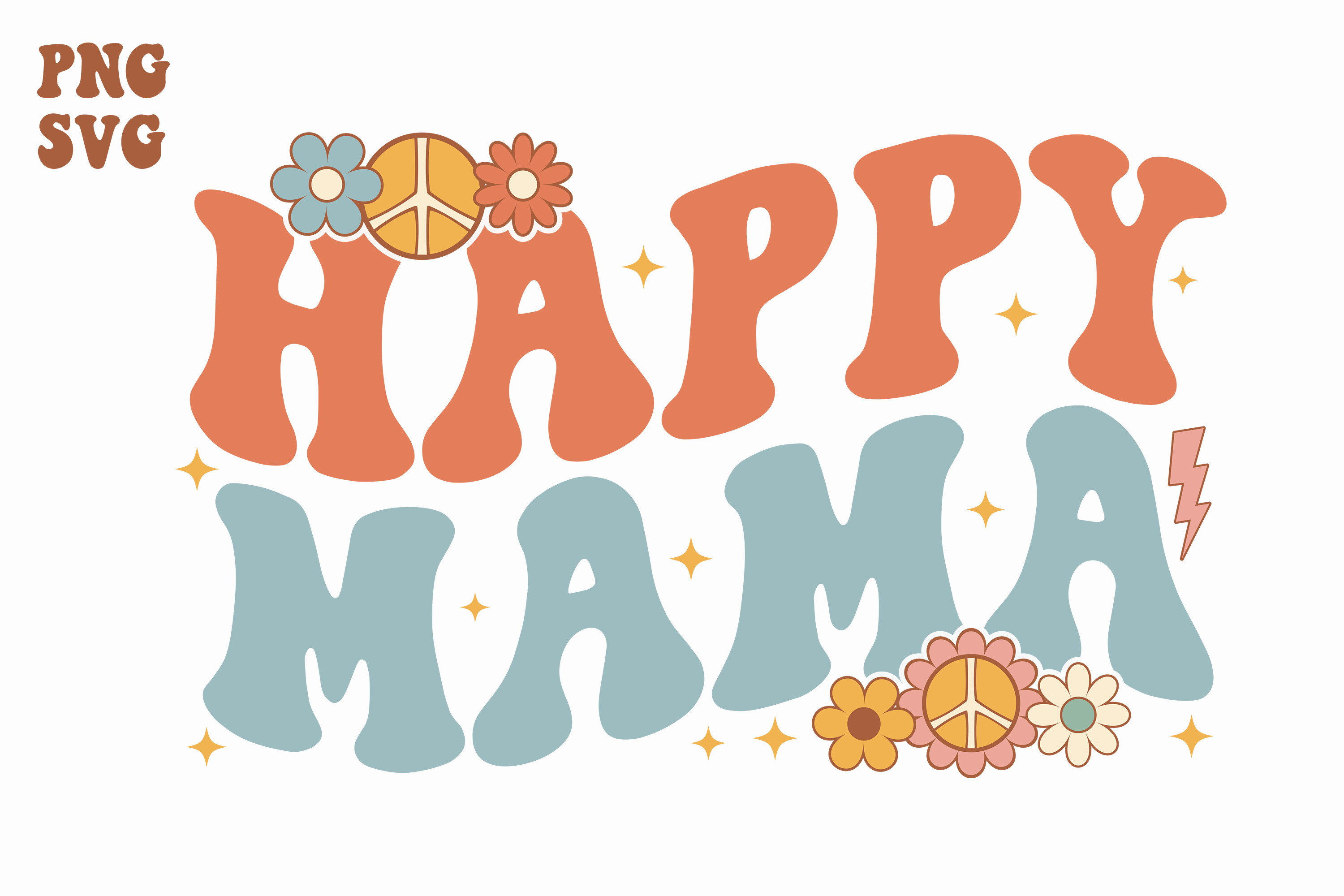 Happy Mama Retro Mothers Day SVG-PNG Graphic by BestBens
