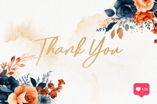 Orange & Blue Flowers Watercolor Clipart Graphic by FOLV · Creative Fabrica