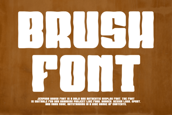 Jempron Brush Font PNG with transparent background - Preview 1