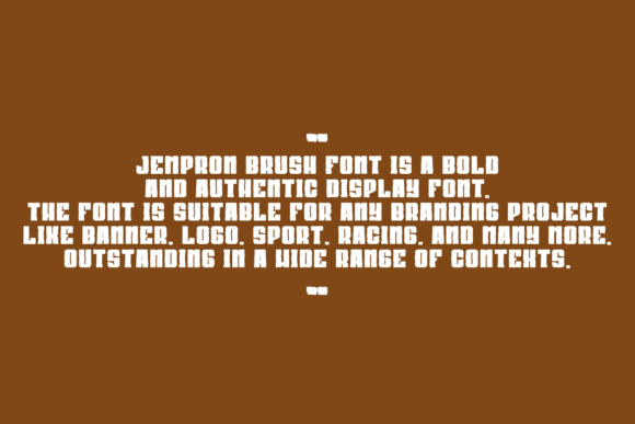 Jempron Brush Font PNG with transparent background - Preview 5